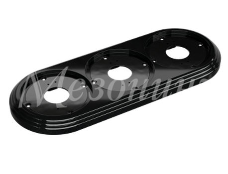 Мезонин Рамка 3-местная пластиковая, черный, УСАДЬБА GE30703-05