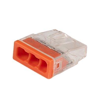 Клемма 3-проводная жесткий провод с пастой 0,5-2,5мм2 2273-243 450V 32A  Jazzway (кратно 100)