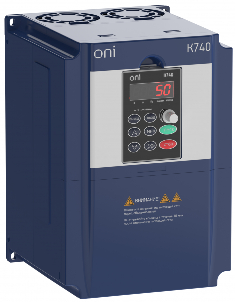 Преобразователь частоты K740 380В 3Ф 7,5-11кВт 17-25А тор. энк. Profibus ONI