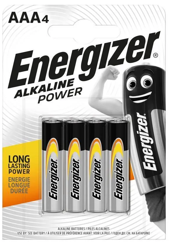Батарейка AAA Energizer LR03  Alk  Power BP4 (кратно 4)