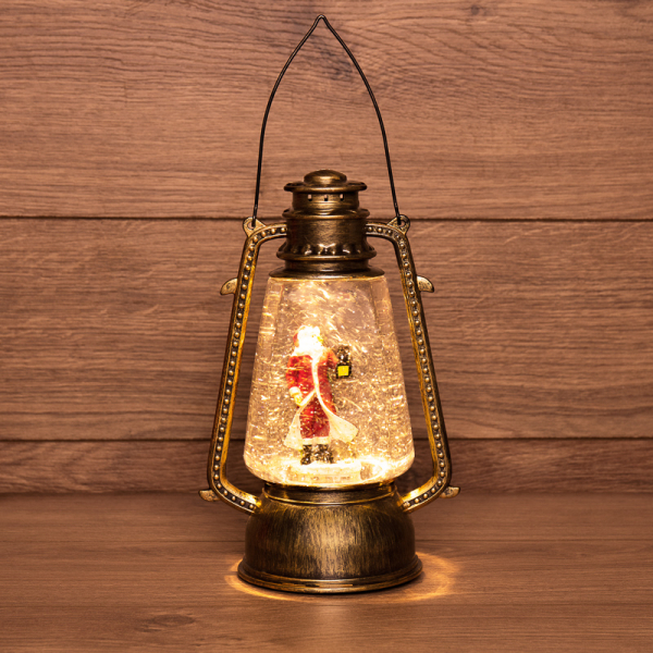 Декоративный фонарь с эффектом снегопада и подсветкой «Санта Клаус», теплый белый NEON-NIGHT 501-066