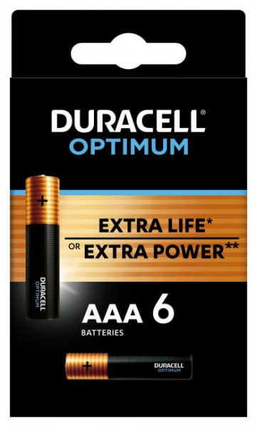 Элемент питания Duracell 5014066 ААА алкалиновый 1,5v 6 шт. LR03-6BL Optimum (кратно 6)