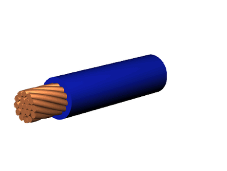 Провод ПВ-1 25 (ПУВ 25) (мж) медный синий БРЭКС