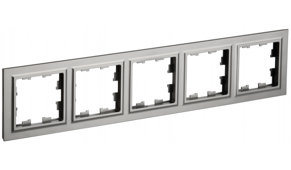BRITE Рамка 5-мест. РУ-5-БрС сталь IEK