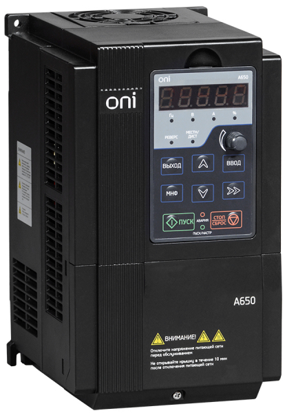 Частотный преобразователь A650 380В 3Ф 1,5kW 4,2А ONI